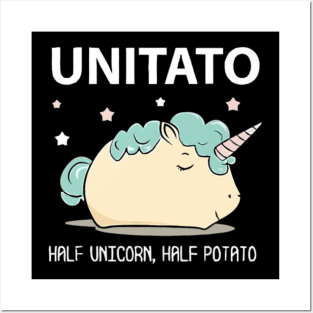 Unitato half unicorn and half potato Posters and Art